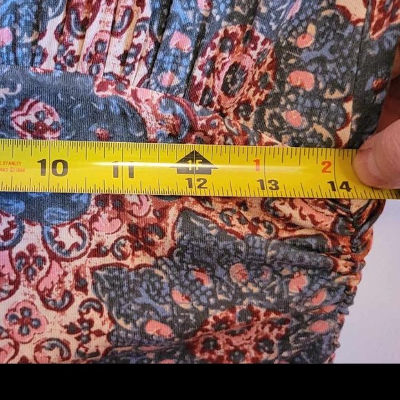 Anthropologie Maeve Faux-Wrap High Low Cap Sleeve Maxi Dress, Size 10 - Picture 9 of 12